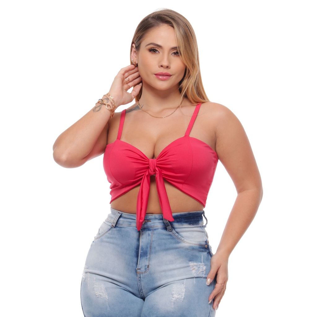 CROPPED FEMININA SUFLEX REF 553 em Oferta na Shopee