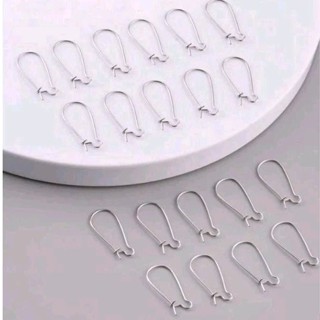 base para brinco tipo anzol redondo fechado em aço inoxidável - 20 ou 50 unidades