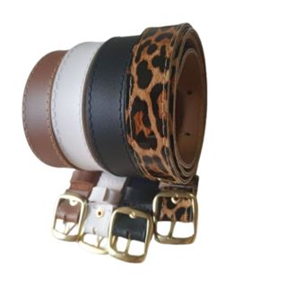 Kit 3 cintos feminino fino fivela dourada cinto costurado premium luxo moda blogueira cores variadas