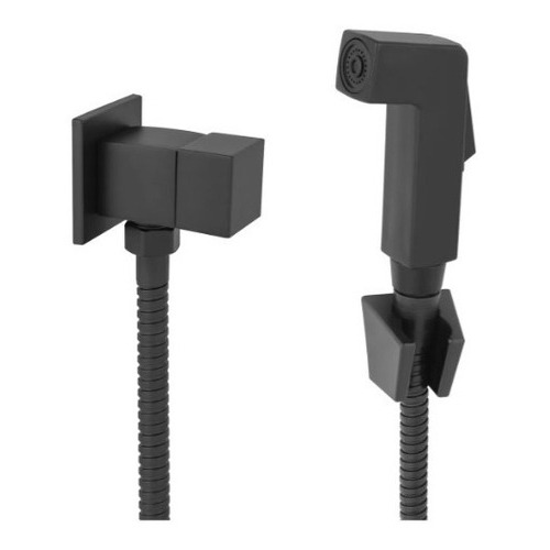 Ducha Higiênica De Banheiro Chuveirinho Quadrada Metal Inox Preto Fosco em Oferta na Shopee