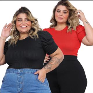 BODY PRINCESA PLUS SIZE MANGA CURTA TECIDO PREMIUM