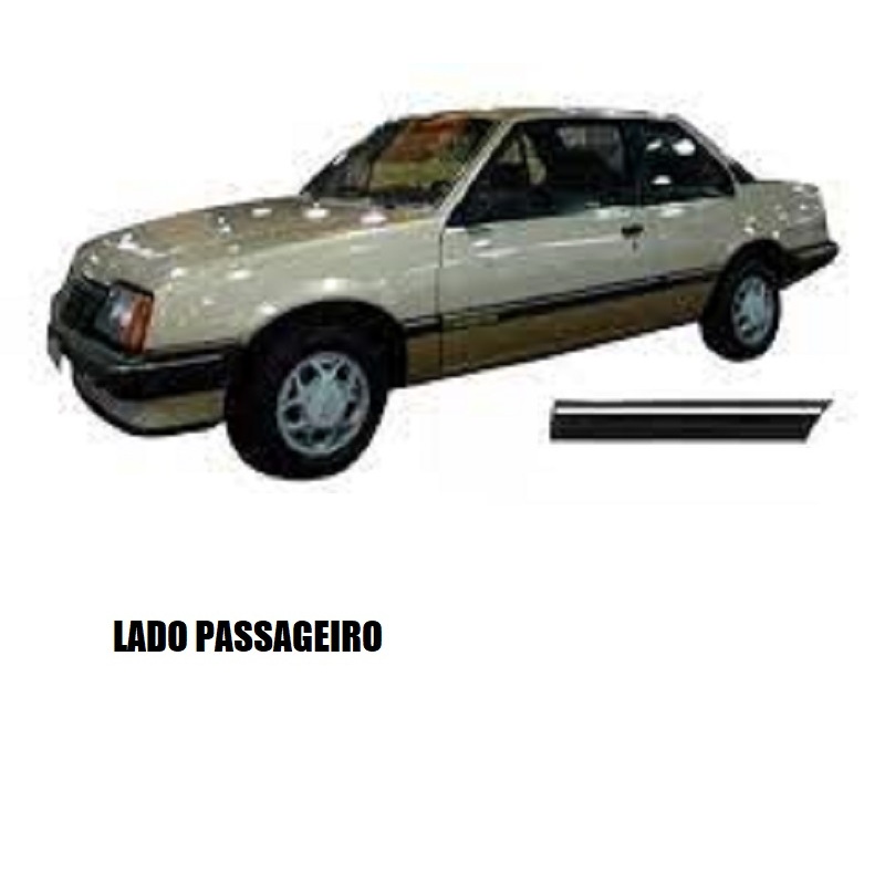 FRISO LATERAL MONZA ATE 1986 MODELO SLE 2 PORTAS TRASEIRO DIREITO