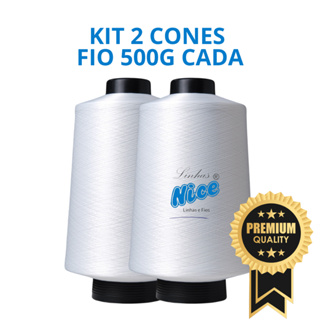 Kit Fio Overloque 500G - 2 Cones, Fio para Costura Em Overloque em Oferta na Shopee