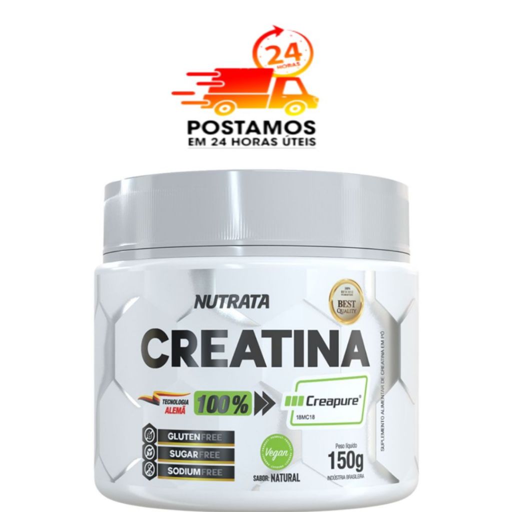 Creatina Creapure 150g Nutrata Micronizada 100% Pura Força Recuperação Muscular Ganho de Massa Magra