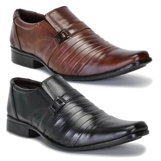 Kit 2 Pares Sapato Social Masculino Couro Legitimo Promoção