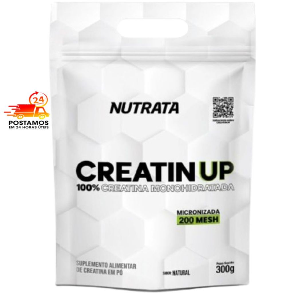 Creatina 300g Refil Creatin Up Nutrata Refil Pura Micronizada Força Recuperação Muscular Ganho de Massa Magra