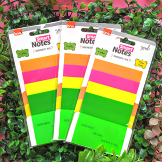 Bloco smart notes 76x76mm - transparente neon - 40fls -4blocos BRW em Oferta na Shopee