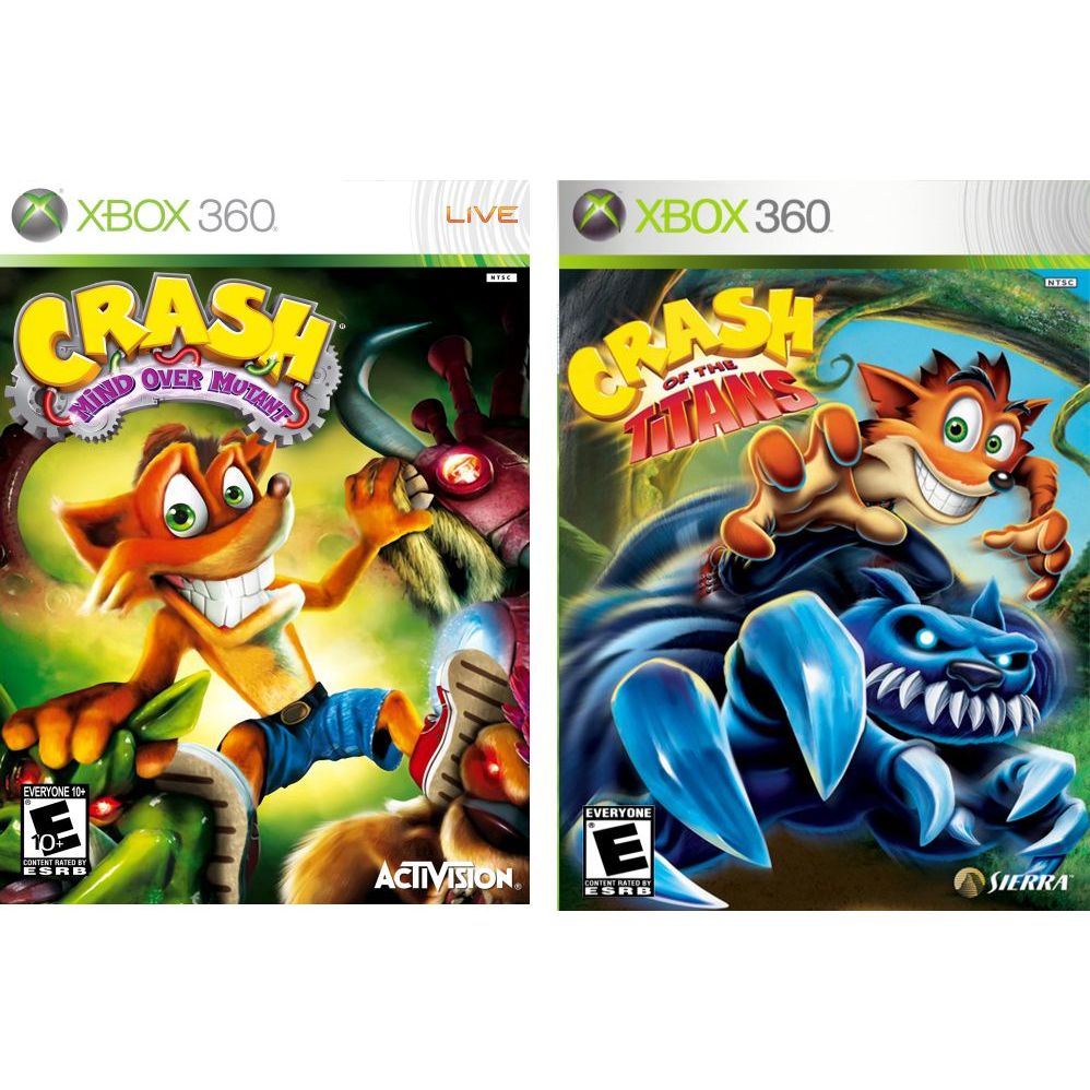 Pacote 2 jogos Crash Titans + Crash Mind Over Mutant XBOX 360