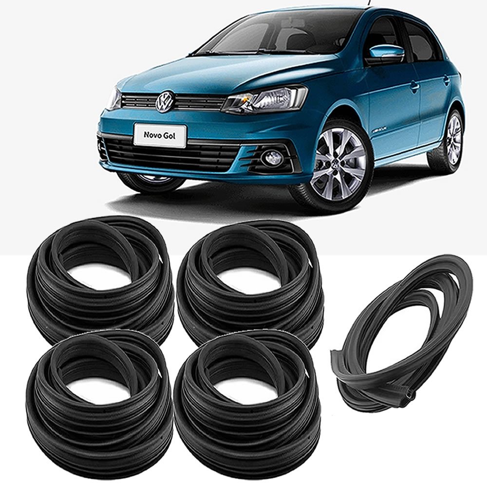 Kit 4 Borrachas Vedação Porta e Porta Malas Gol Voyage G5 G6