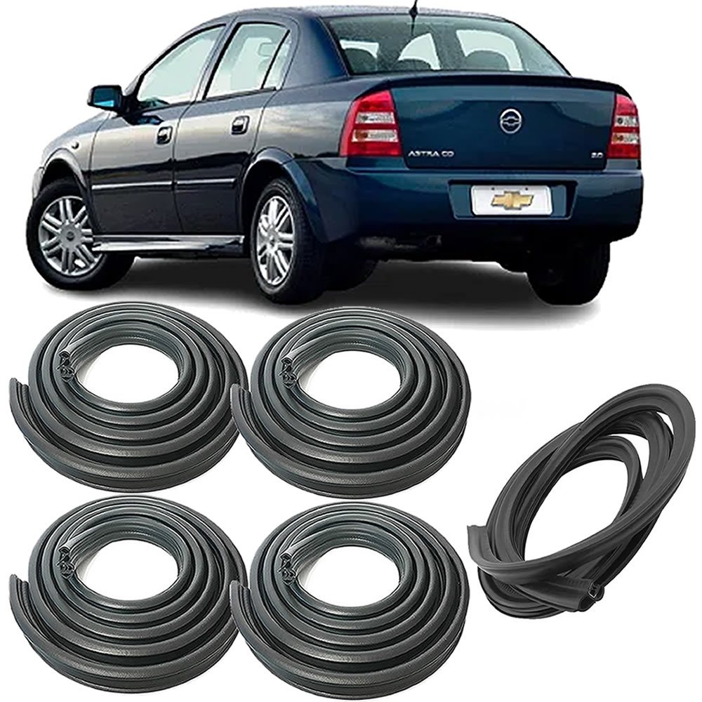 Kit Borracha Vedação 4 Portas e Porta Malas Astra 1999 Em Diante - 5 Peças em Oferta na Shopee