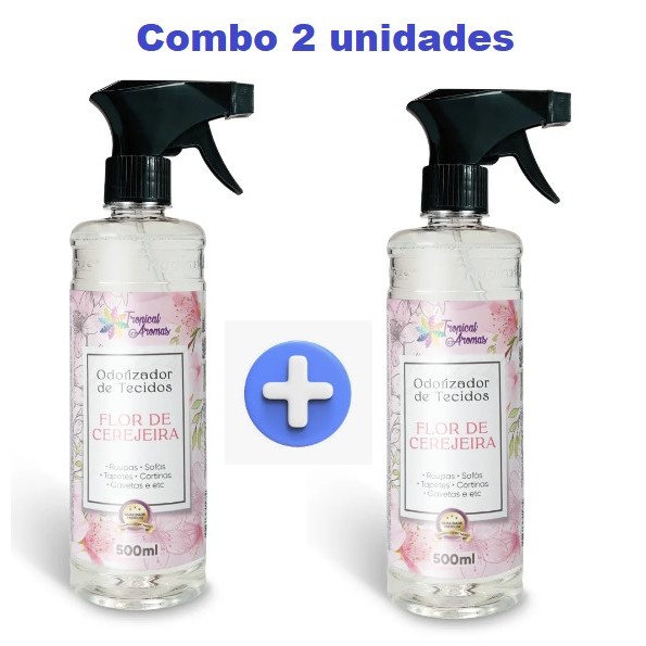 Kit 2 Unidades de Odorizador de Tecidos Spray Perfume Aroma Flor de Cerejeira 500ml em Oferta na Shopee
