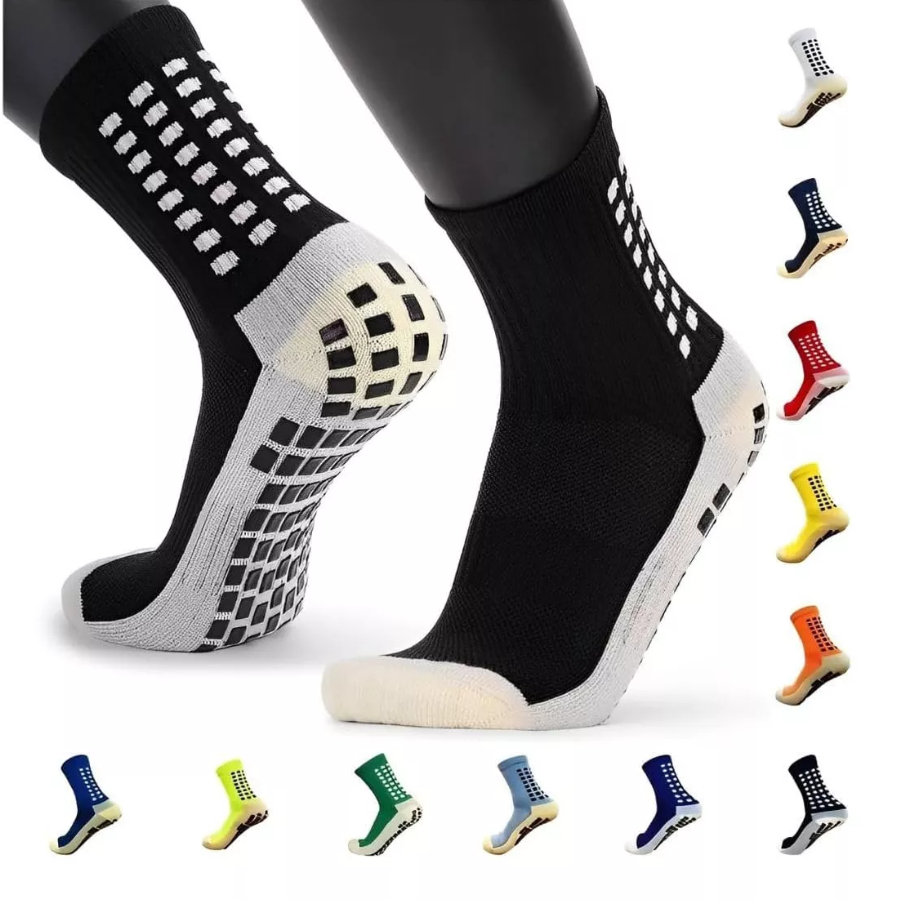 1 Par Meia Antiderrapante Tipo Pro Soccer Trusox Esportiva Coloridas Tamanho 36/44 Futebol Esportes