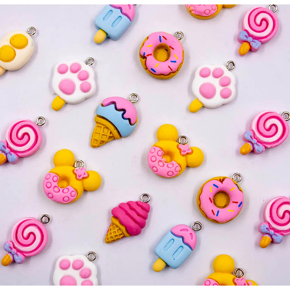 Pingente DOCES em resina com Pitão - 10 unidades