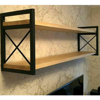 Prateleira Industrial Suspensa 20x60, Organizadora Livros Decorações em Salas, Cozinhas, L...