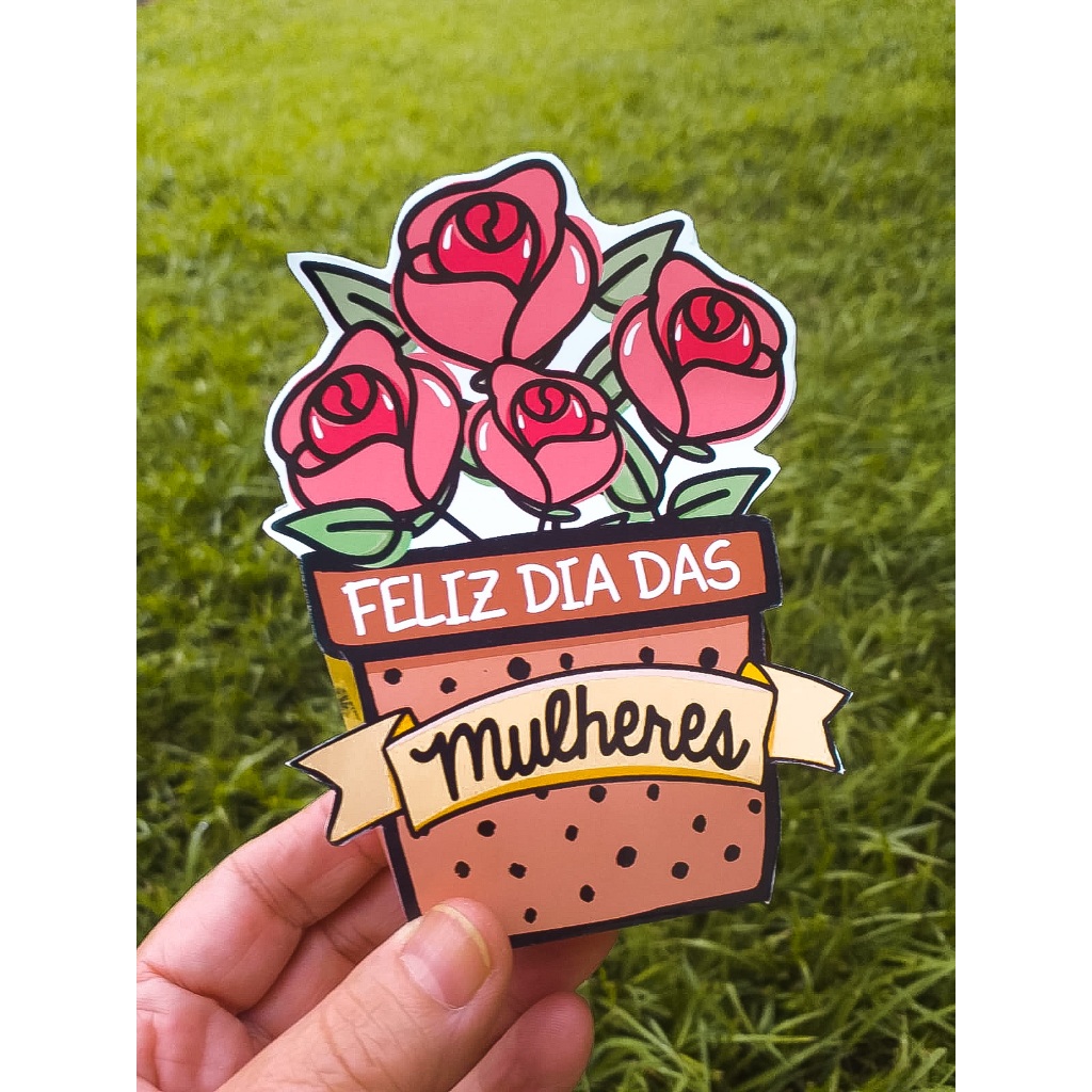 Porta bombom mimo Dia da Mulher 8 de março Dia Internacional da Mulher Dia das Mulheres