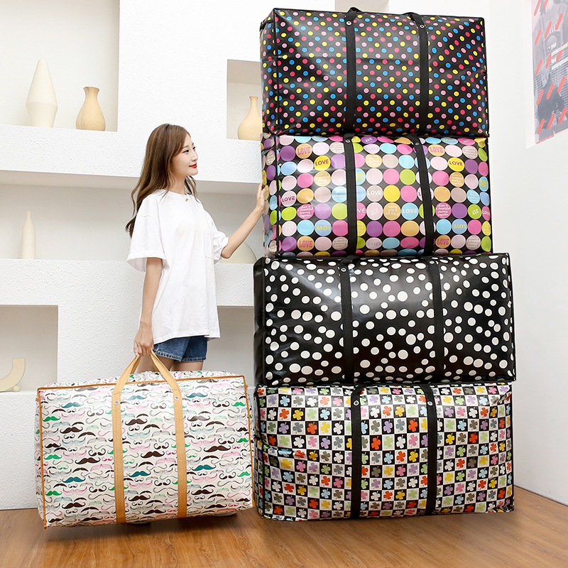 Sacolão Bolsa Impermeávelcom Ziper Resistente - Grande e Estiloso para Viagens, Mudanças e Compras, com Padrões Sortidos em Oferta na Shopee