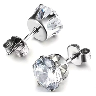 Brinco Aço Com Zircônia 10mm Grande Coroa Masculino Feminino Ponto De Luz Brilho Eterno em Oferta na Shopee