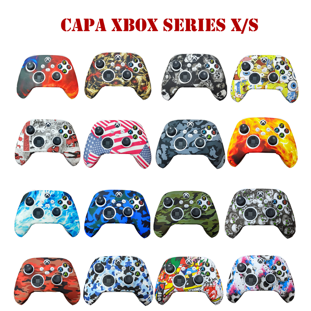 Capa de Silicone Especial para Controle XBOX Series S e Series X Case Proteção Estampada em Oferta na Shopee