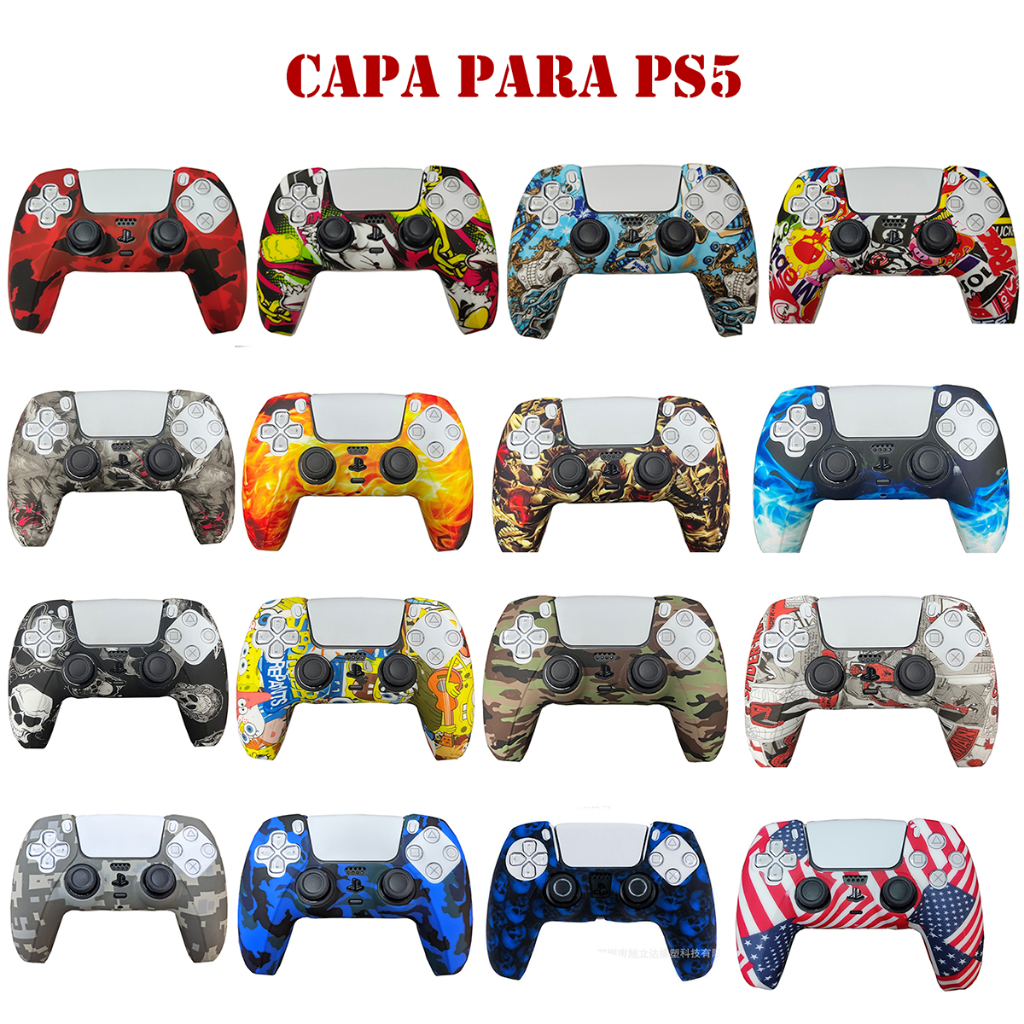 Capa Case Ps5 de Silicone Personalizada Controle Proteção Dualsense Ps5 em Oferta na Shopee