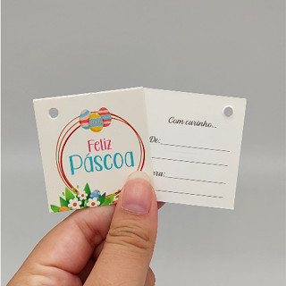 TAGS / MINICARD FELIZ PASCOA  - PARA LEMBRANCINHAS E MIMOS - MELHOR QUALIDADE DO MERCADO! (MOD 02)