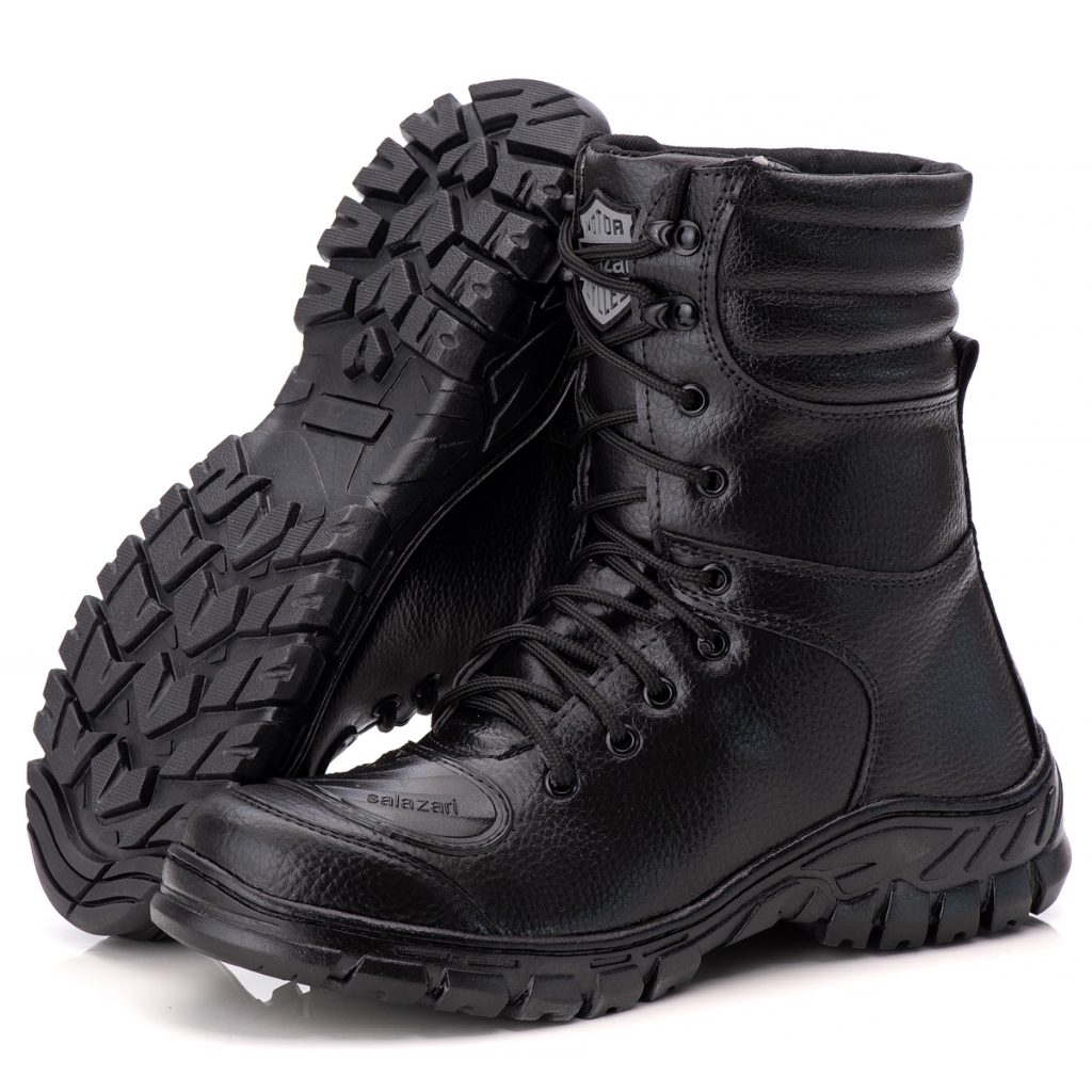 Coturno Masculino Militar Botas Motociclista Militar Solado de Borracha