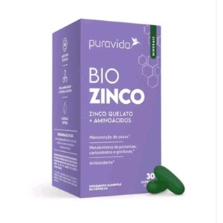 Bio Zinco Quelato - Pura Vida - 30 cápsulas