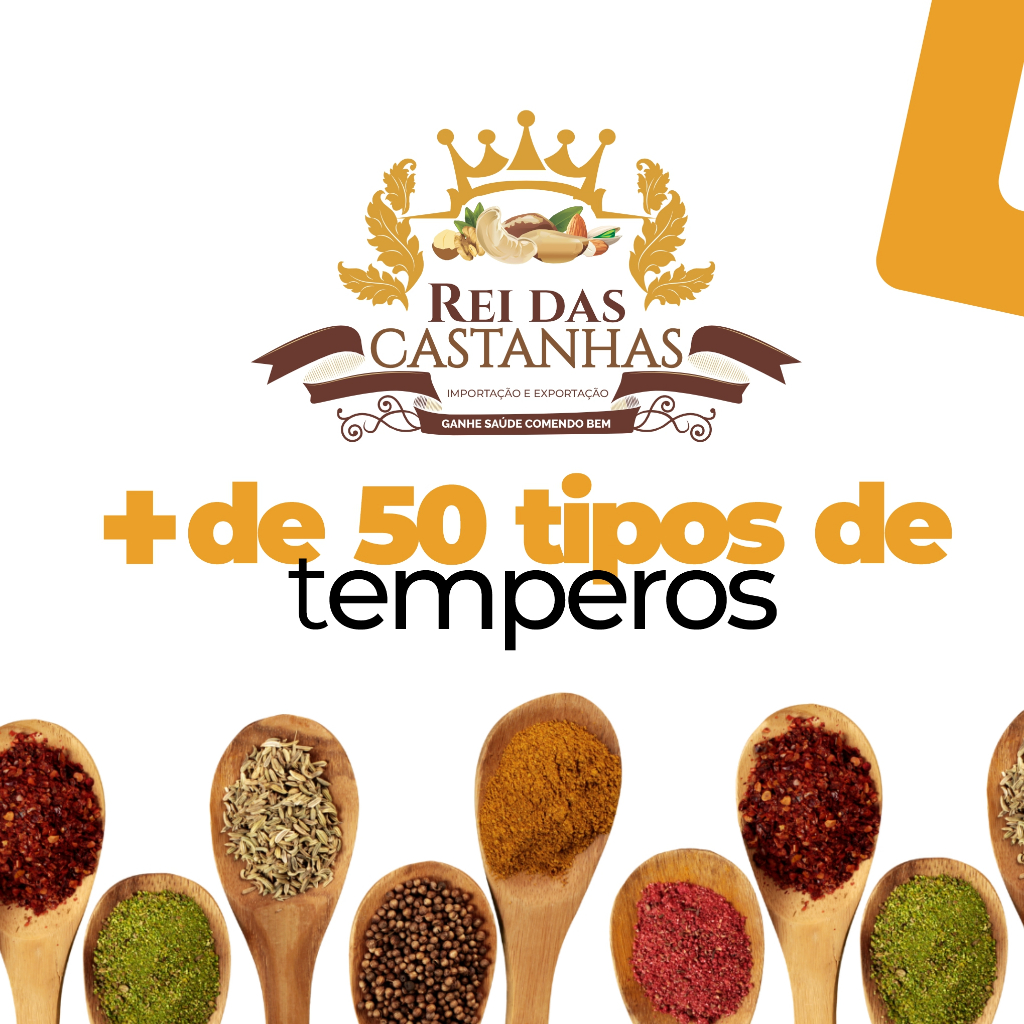 Temperos e Especiarias Premium [COM ATM] - Indústria Rei das Castanhas em Oferta na Shopee