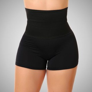 Cinta Modeladora Short Cintura Alta Redutora Importada Bermuda Afina Cintura Modela Barriga Up-Line Microfibra Loba Compressão Efeito Imediato 338