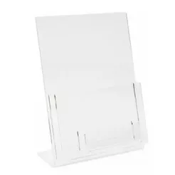 Display Folder A5 (15x21) Acrílico Com Porta Cartão Visitas 1 Peça
