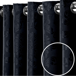 Cortina Jacquard Para Sala/Quarto Tecido Semi Blackout/Blecaute 2,70m x 1,70m Para Varão De 2m