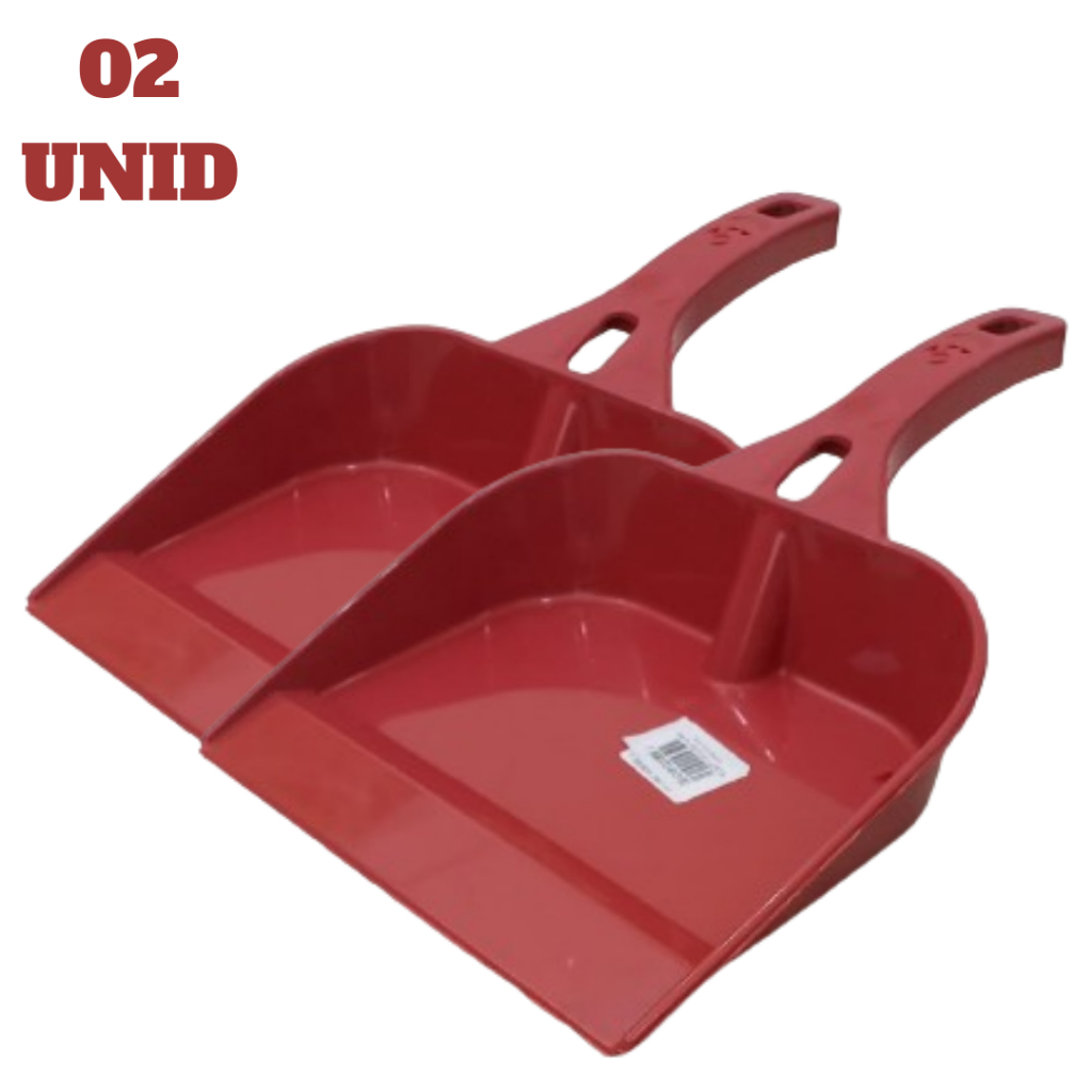 Pá de Lixo Plástica Cabo Curto - 02 UNIDADE