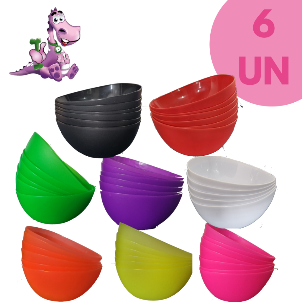 Kit 6 potes de sobremesa tigela bowl utilidades
