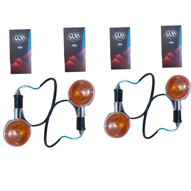 4 Pisca Virago 250 535 750 1100 Dragstar V-star + Lâmpada cromado Ambar 1º Linha GJB