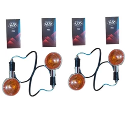 4 Pisca Virago 250 535 750 1100 Dragstar V-star + Lâmpada cromado Ambar 1º Linha GJB