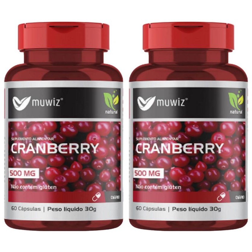 Kit 2x Cranberry 500mg 60 capsulas -Trato urinario - Muwiz