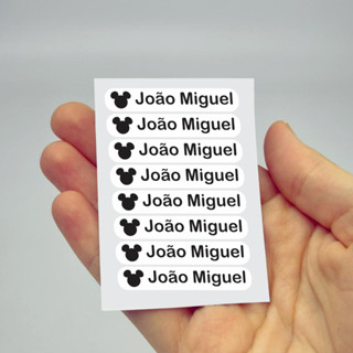 Etiquetas 46x8mm Transparente Folha com 12 unidades Personalizada Material Escolar