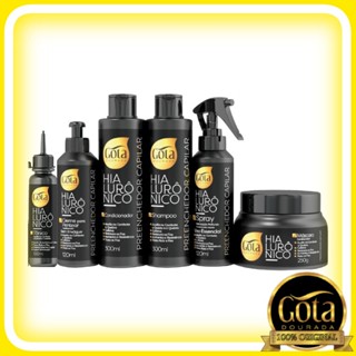 Gota Dourada Hialurônico Preenchedor Capilar Kit Completo com 6 Produtos