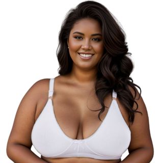 Kit 2 Sutiã Plus Size Reforçado Sem Bojo Soutien Sustentação