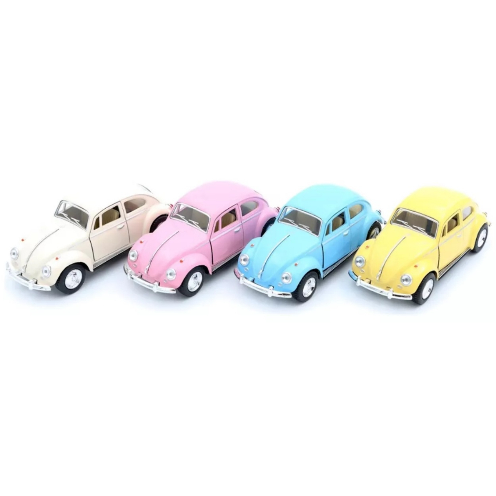 Carrinho Miniatura Fusca Volkswag Classical Beetle 1967 Metal Fricção Kinsmart ORIGINAL Escala 1/32