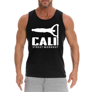 Camiseta Regata Masculina Calistenia Street Workout Fitness Treino Camisa Algodão Fio 30