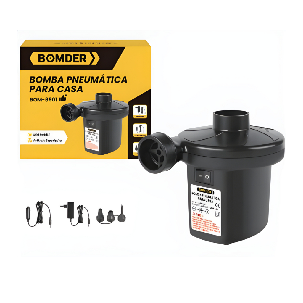 Bomba Elétrica Pneumática Para Secar E Encher Colchão Boias Piscinas Infláveis Portátil  Esvaziar E Inflar Bivolt em Oferta na Shopee