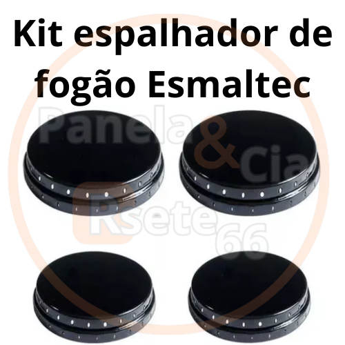Kit Espalhadores de  Fogão Esmaltec Veneza/Ágata/Caribe/Munique/Bali- 4 peças