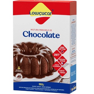 Mistura para Bolo Zero Açúcar Chocolate Lowçucar 150g em Oferta na Shopee