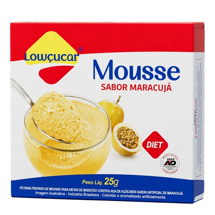 Mousse Zero Açúcar Maracujá Lowçucar 25g