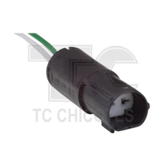 Chicote reparo 2 vias, porta fêmea, montado com 15 cm de cabo