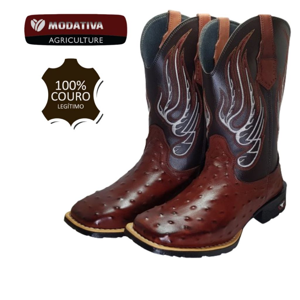 Bota Couro Avestruz: Onde Comprar | BuscaProdutos