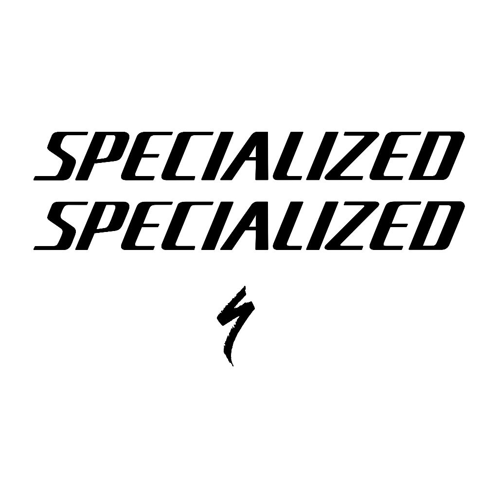 Par de Adesivos Specialized + S Bicicleta 45cm Vinil