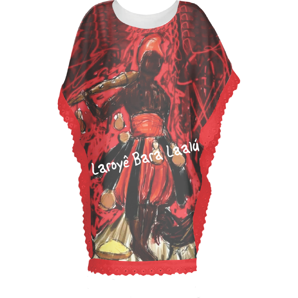Kaftan Alaka Bata Exu Bara Laálu Unisex Umbanda Candomblé Orixá Exu Lálù