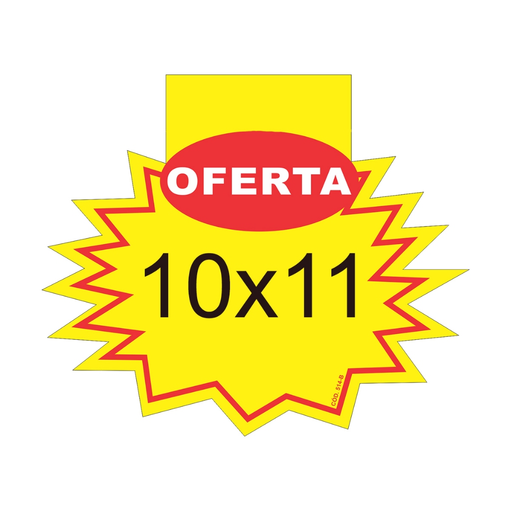 100 Cartaz Splash Oferta Mini Placa de Preço Supermercado 10x11,5cm em Oferta na Shopee