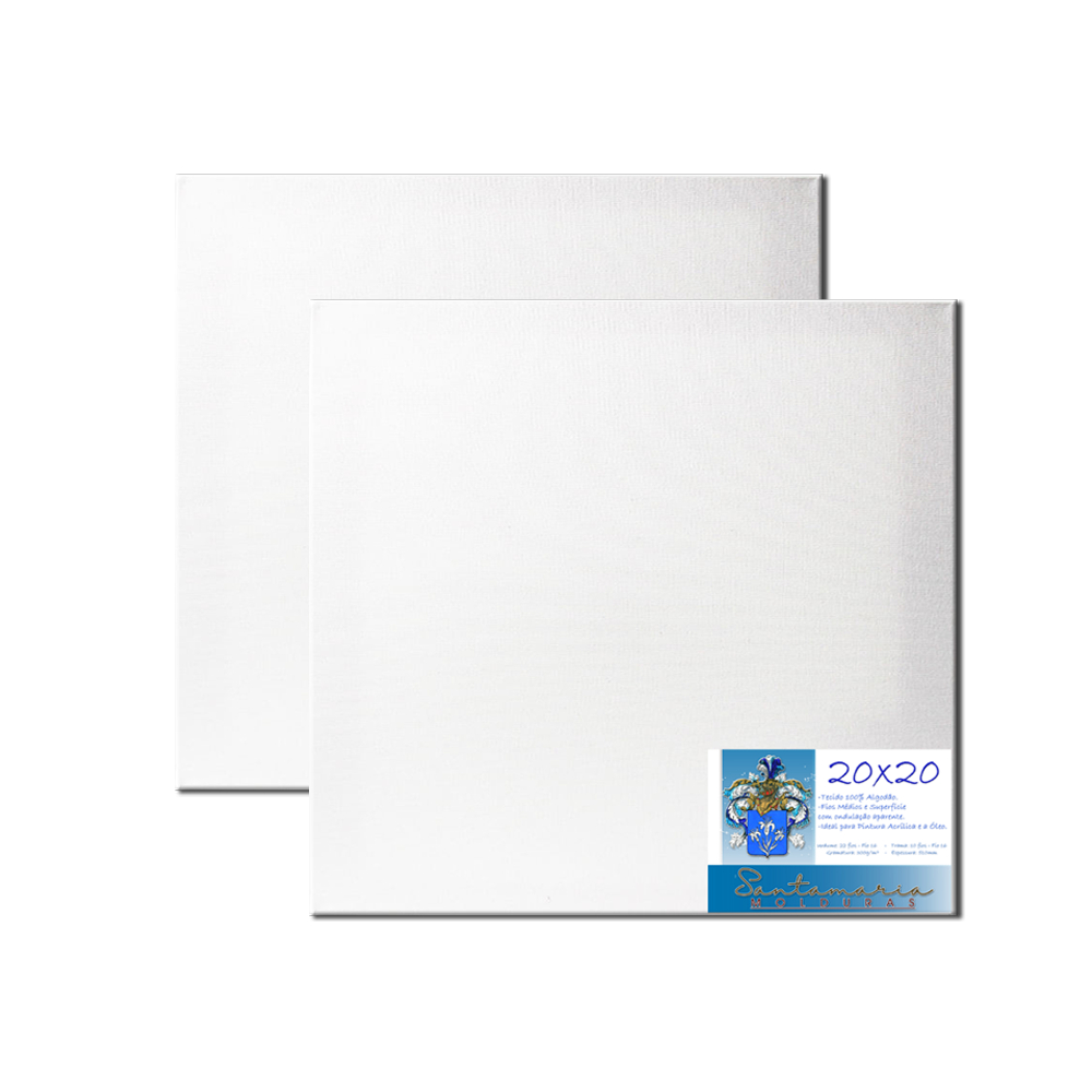 Kit 2 Telas 20x20 Para Pintura Pronta Para Uso 100% Algodão em Oferta na Shopee